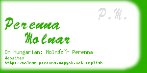 perenna molnar business card